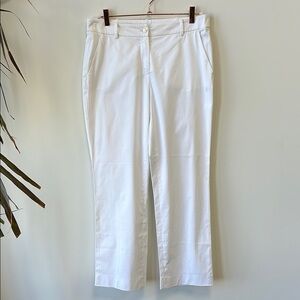 Rena Lange Sz 10 White Straight Leg Pants